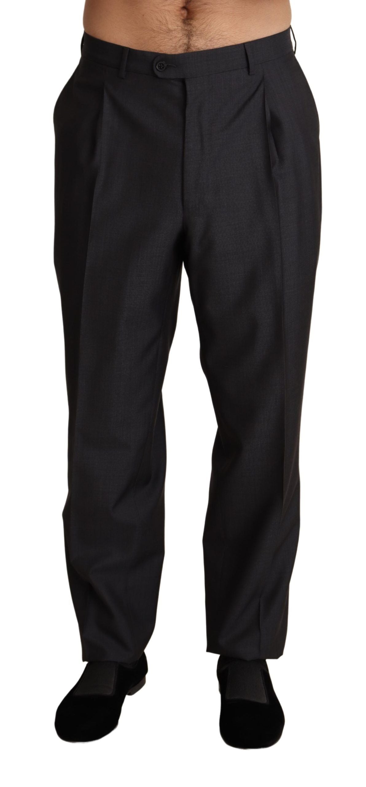 Dolce & Gabbana Graue formelle Hose aus Wollmischung Hose