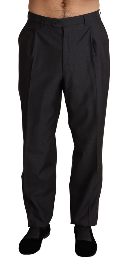 Dolce & Gabbana Graue formelle Hose aus Wollmischung Hose