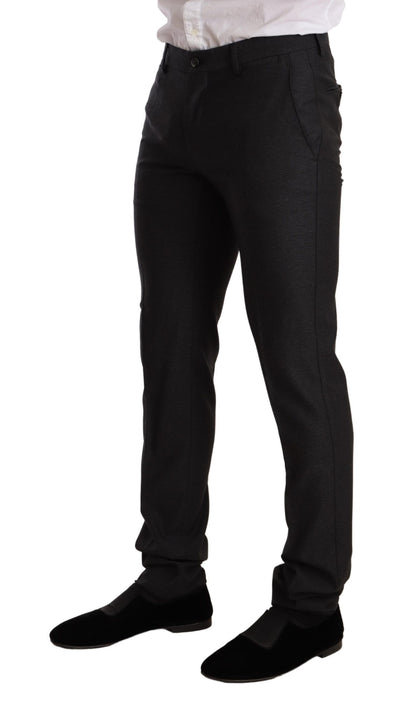 Dolce & Gabbana Graue Wolle MARTINI Slim Fit Set Anzug