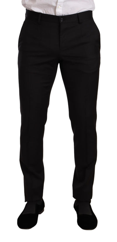 Dolce & Gabbana Schwarzer Karo-Anzug MARTINI SLIM FIT 2 Stück