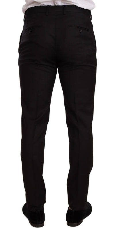 Dolce & Gabbana Schwarzer Karo-Anzug MARTINI SLIM FIT 2 Stück