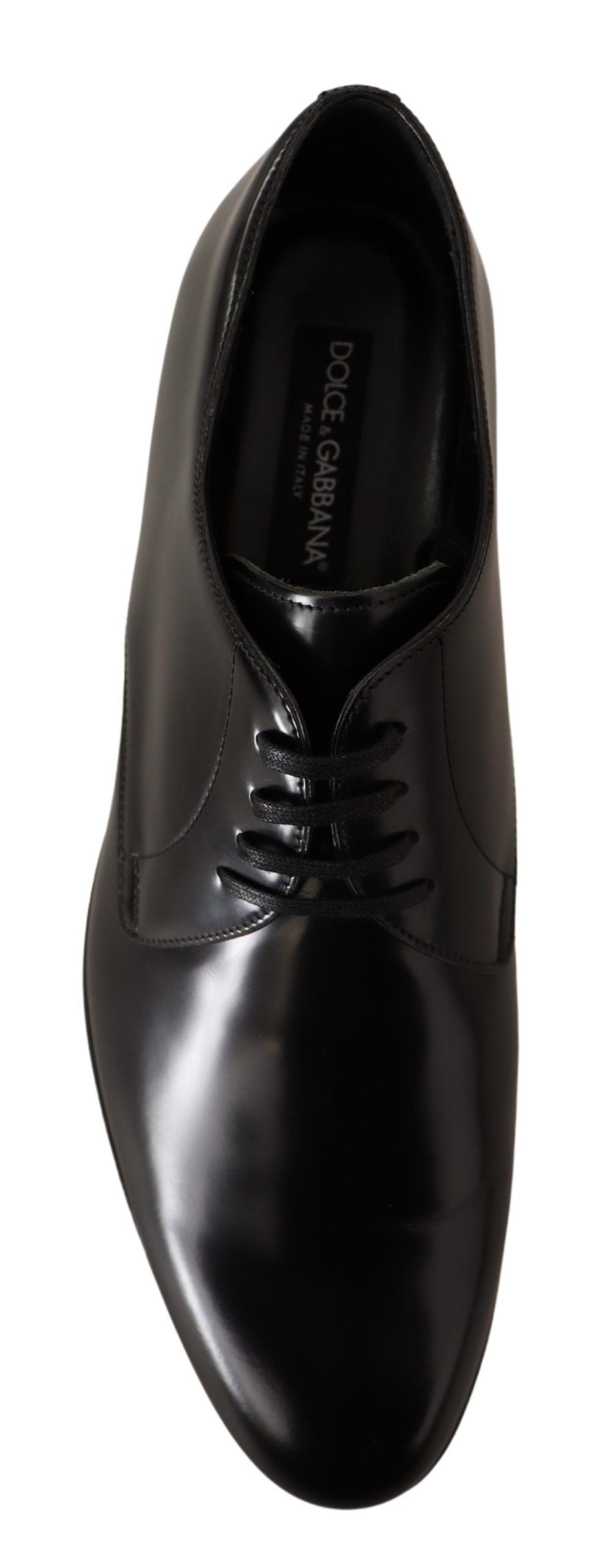 Dolce & Gabbana Schwarze Leder Schnürschuhe Männer Kleid Derby Schuhe