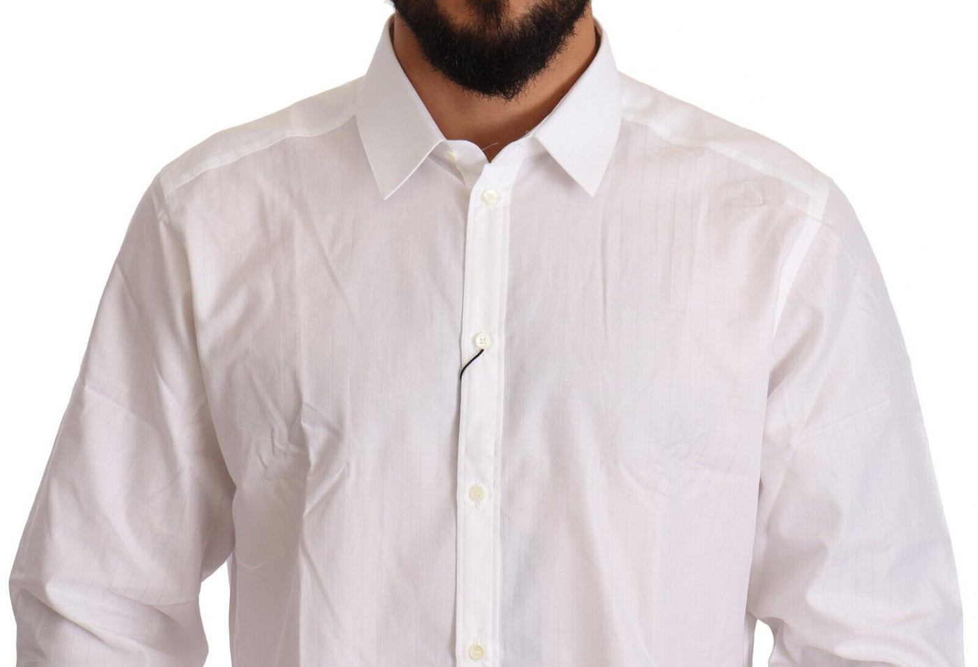 Dolce & Gabbana Weißes Baumwollhemd MARTINI Slim Fit Herren