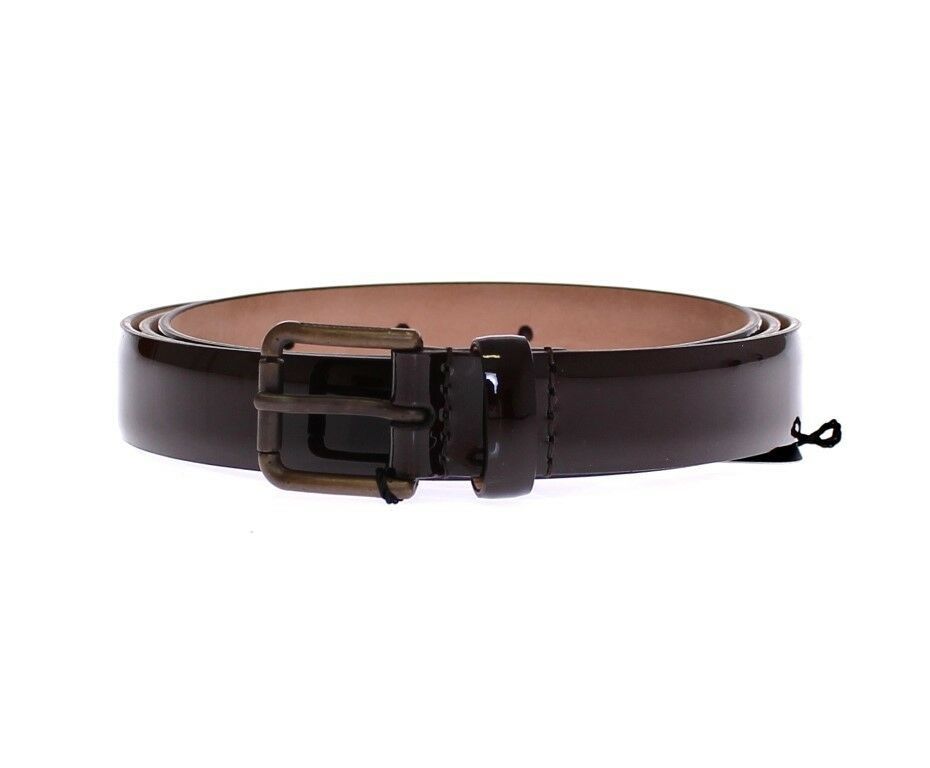 Dolce & Gabbana Brauner Ledergürtel mit Logo Cintura Gürtel