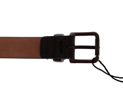 Dolce & Gabbana Brauner Ledergürtel mit Logo Cintura Gürtel