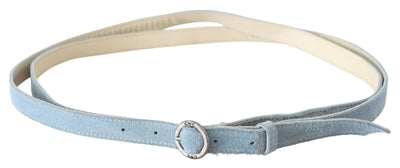Costume National Blauer Skinny Leder Mode Taillengürtel