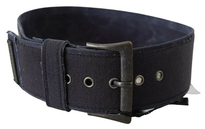 Ermanno Scervino Schwarz Marineblau Breiter Quadratischer Rustikaler Schnallengürtel