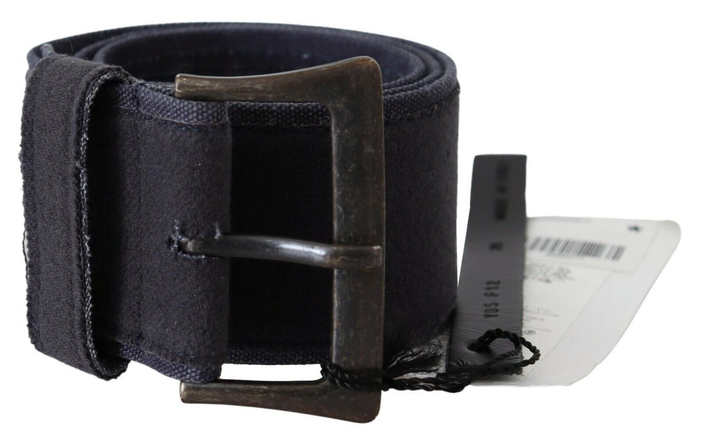 Ermanno Scervino Schwarz Marineblau Breiter Quadratischer Rustikaler Schnallengürtel