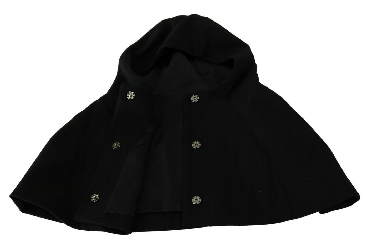 Dolce & Gabbana Schwarzer Woll-Ganzkopf-Kapuzenschal Mütze