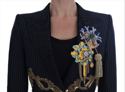 Dolce & Gabbana Schwarzer Kristall Märchen Blazer Jacke
