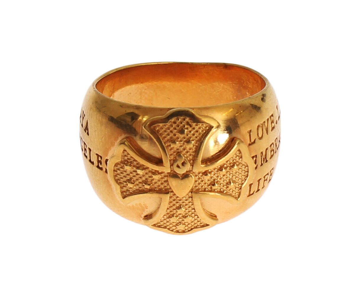 Nialaya Goldplattierter 925 Silber Damenring