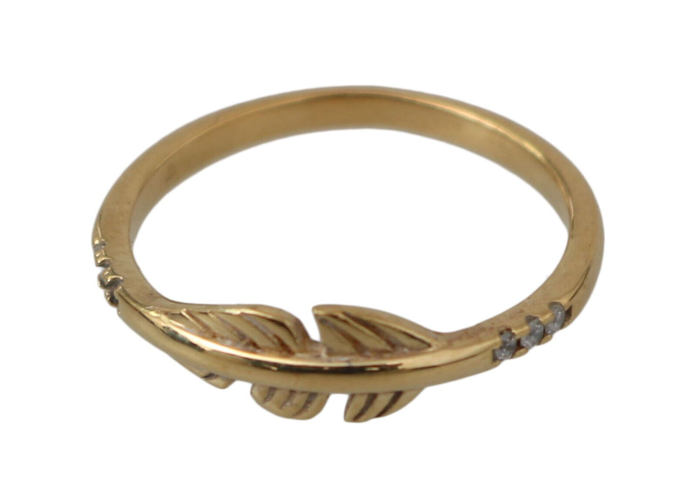 Nialaya Gold Feder Klar CZ 925 Silber Frauen