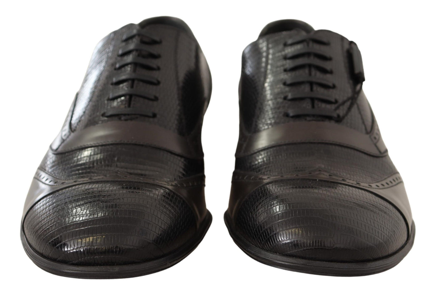 Dolce & Gabbana Braune Eidechsenhaut Leder Oxford Dress Schuhe