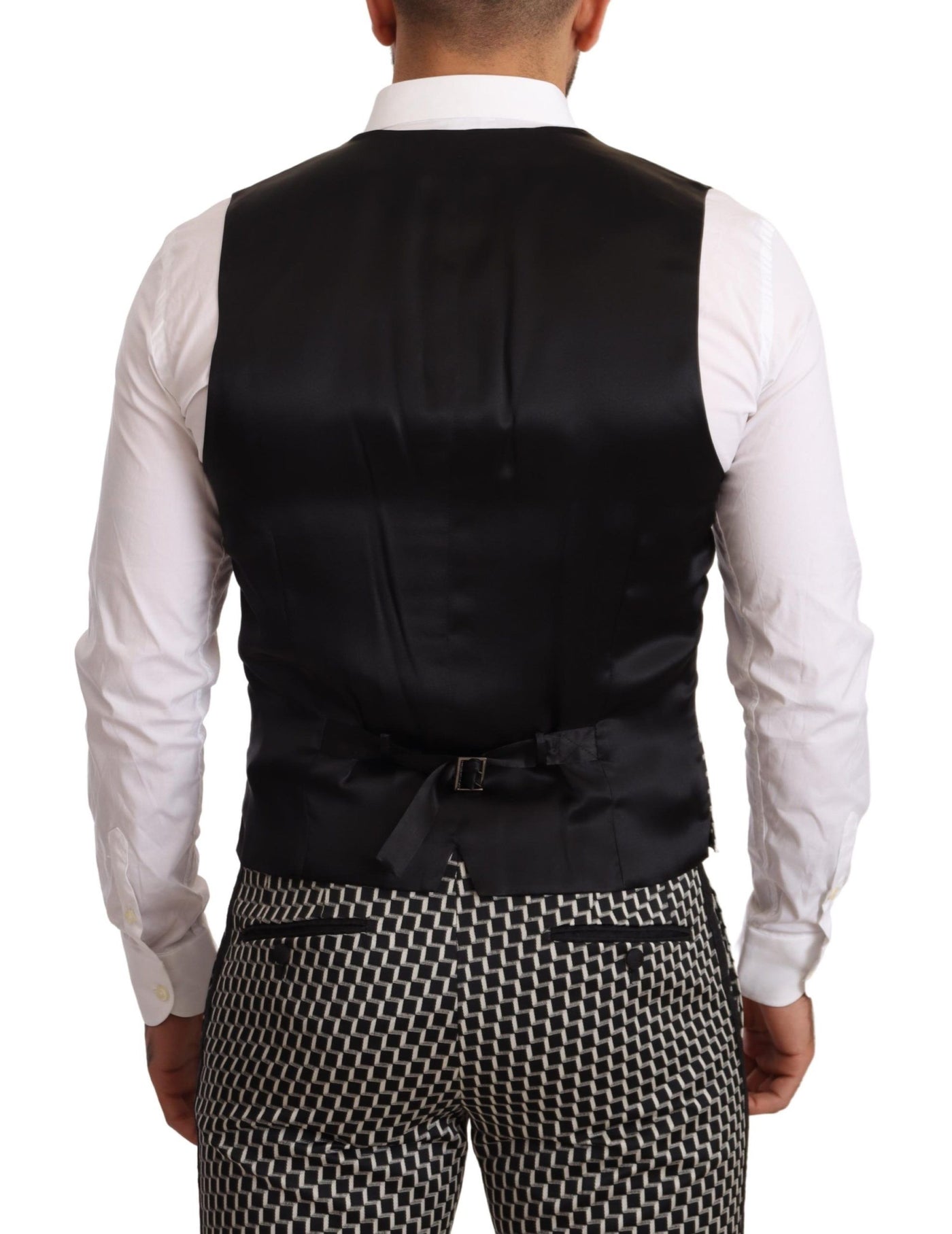 Dolce & Gabbana Schwarz Weiß Karo 3er Set MARTINI Anzug