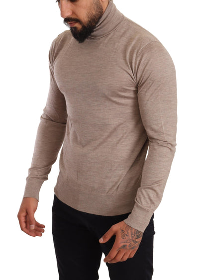 Dolce & Gabbana Beigefarbener Rollkragenpullover aus Kaschmir