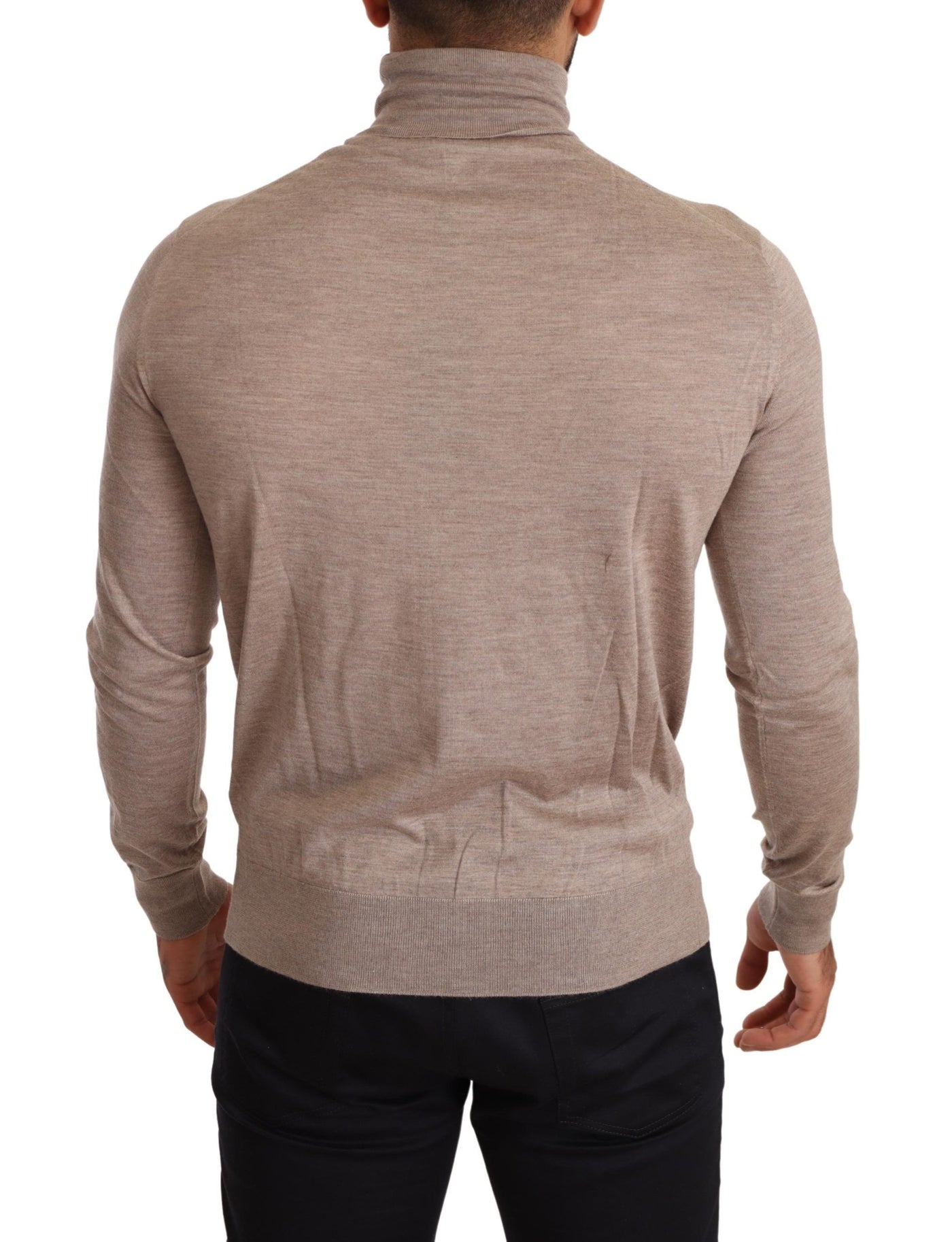Dolce & Gabbana Beigefarbener Rollkragenpullover aus Kaschmir