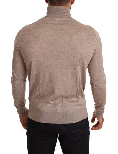 Dolce & Gabbana Beigefarbener Rollkragenpullover aus Kaschmir