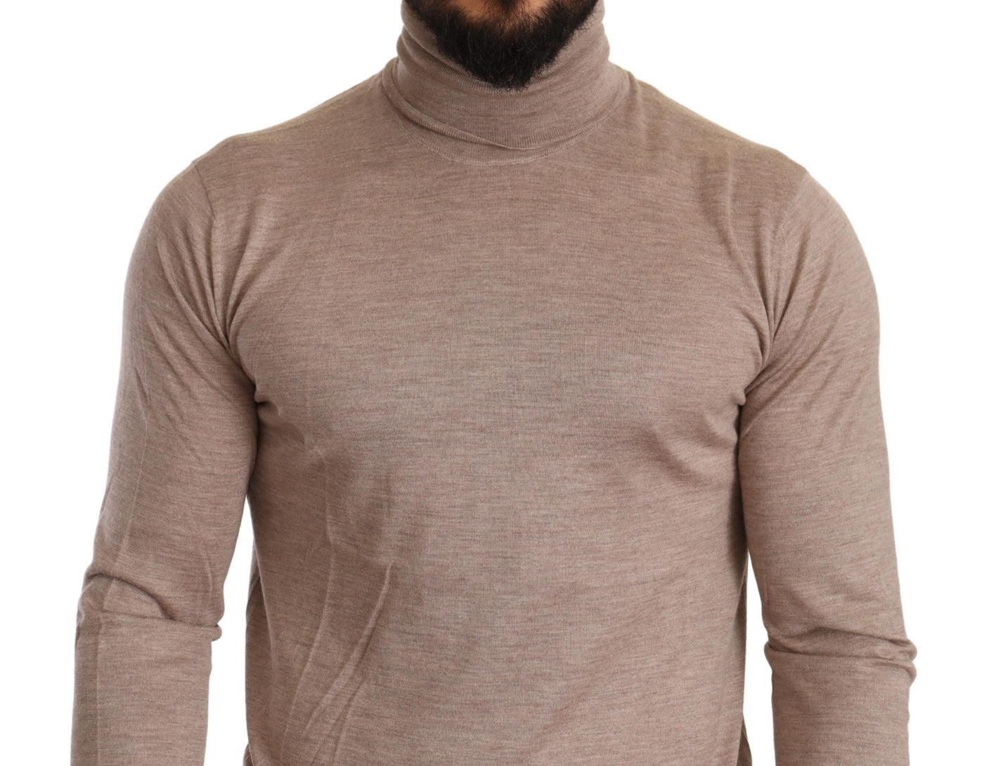Dolce & Gabbana Beigefarbener Rollkragenpullover aus Kaschmir