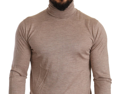Dolce & Gabbana Beigefarbener Rollkragenpullover aus Kaschmir