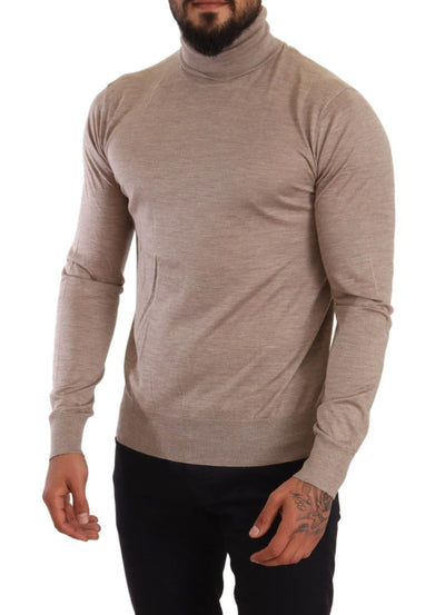 Dolce & Gabbana Beigefarbener Rollkragenpullover aus Kaschmir