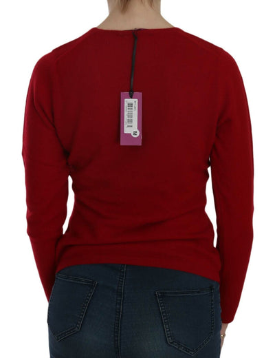 MILA SCHÖN Roter Rundhals-Pullover Kaschmirpullover
