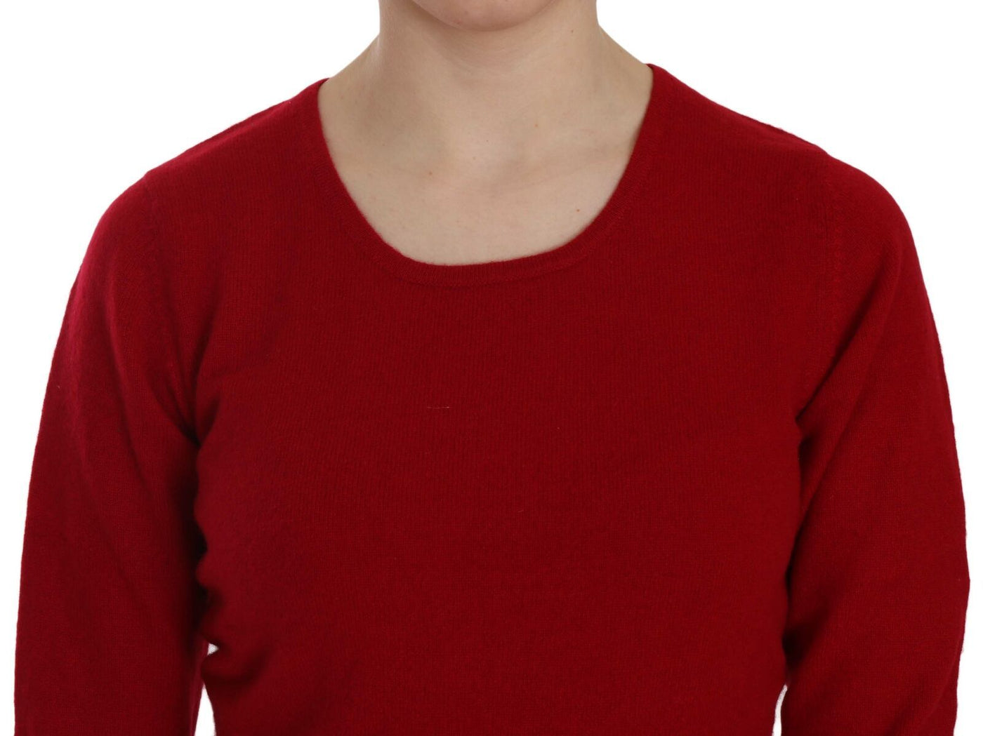 MILA SCHÖN Roter Rundhals-Pullover Kaschmirpullover