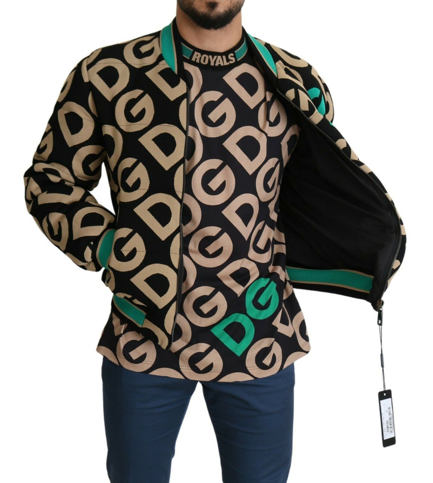 Dolce & Gabbana Mehrfarbige DGMILLENNIALS Jacke mit Logodruck
