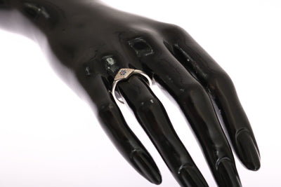 Nialaya Blau Rot CZ 925 Silber Damen Klar Ring