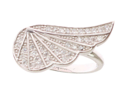 Nialaya Silber Damen Flügel klar CZ 925 Silber Ring