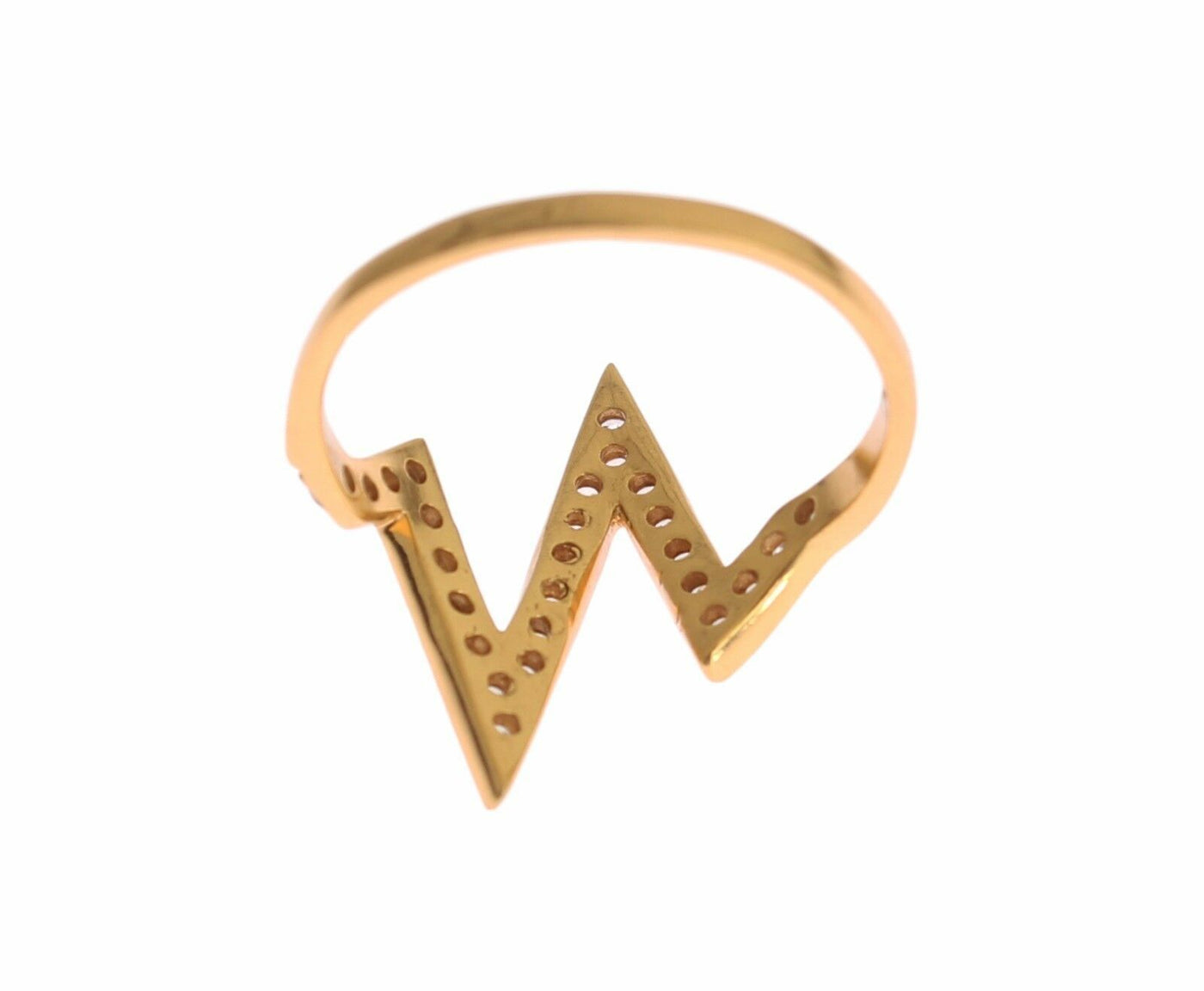 Nialaya Gold 925 Silber Frauen klar CZ 18K Ring