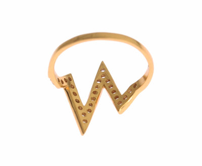 Nialaya Gold 925 Silber Frauen klar CZ 18K Ring