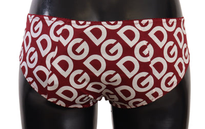 Dolce & Gabbana Multicolor DG Logo Print Slip Bottom Unterwäsche