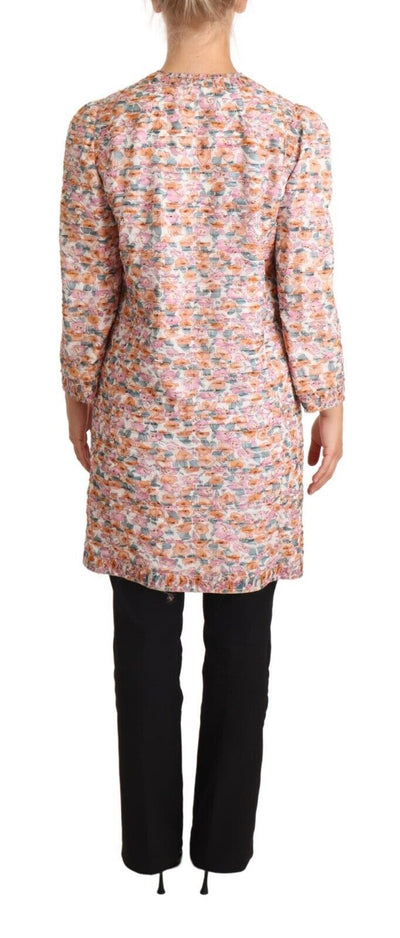 Dolce & Gabbana Multicolor Floral Print Seiden-Trenchcoat Jacke