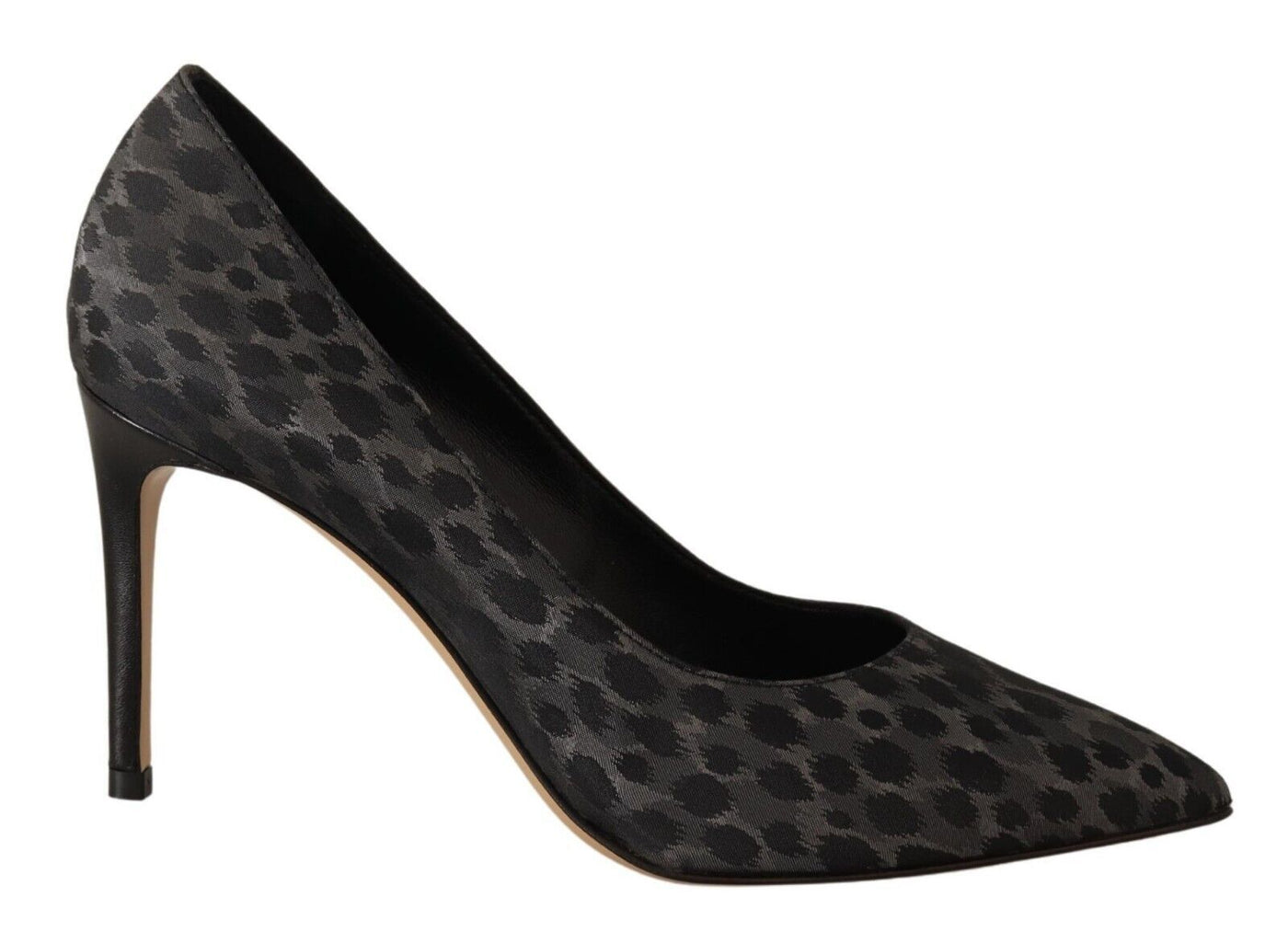 Sofia Schwarz Leopard Leder Stiletto High Heels Pumps Schuhe