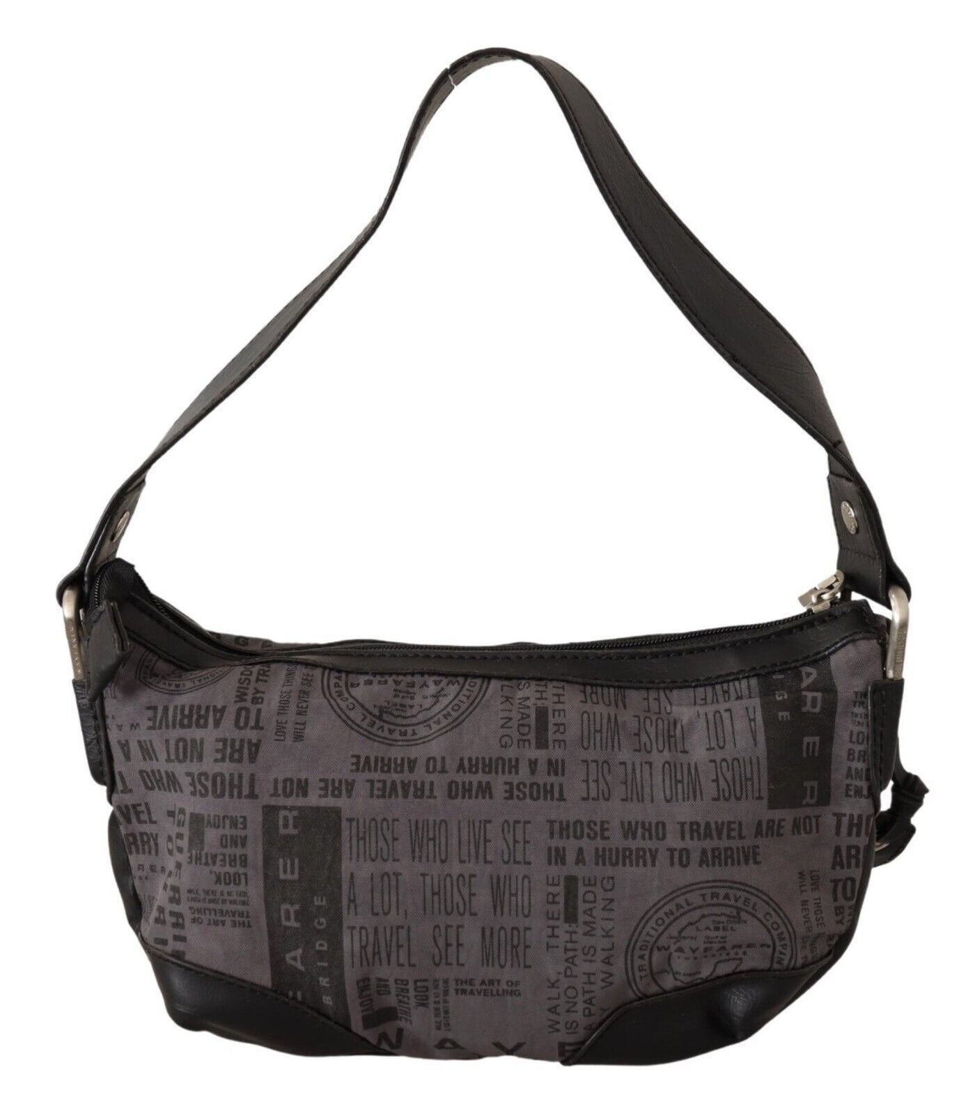 WAYFARER Graue bedruckte Handtasche Umhängetasche Stofftasche