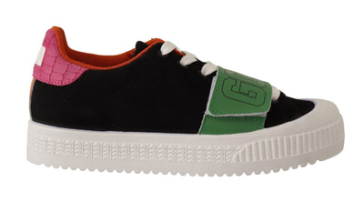 GCDS Multicolor Wildleder Low Top Lace Up Frauen Sneakers Schuhe
