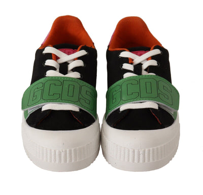 GCDS Multicolor Wildleder Low Top Lace Up Frauen Sneakers Schuhe