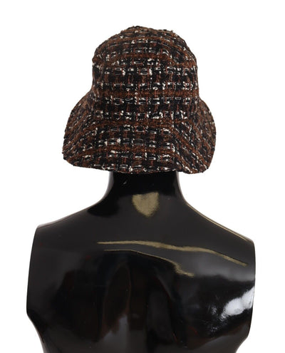 Dolce & Gabbana Multicolor Stoff gewebt breite Krempe Eimer Hut
