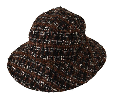 Dolce & Gabbana Multicolor Stoff gewebt breite Krempe Eimer Hut