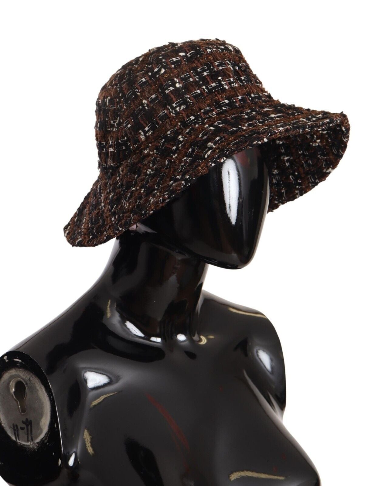 Dolce & Gabbana Multicolor Stoff gewebt breite Krempe Eimer Hut