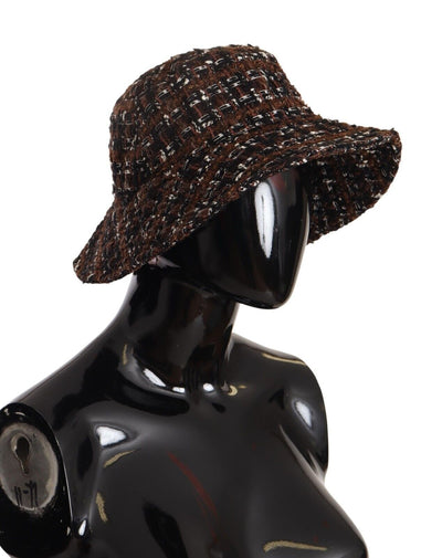 Dolce & Gabbana Multicolor Stoff gewebt breite Krempe Eimer Hut