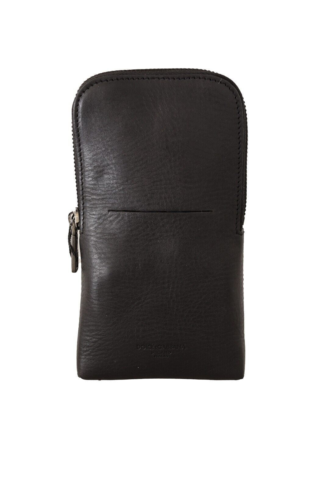 Dolce & Gabbana Schwarzes Leder Portemonnaie Double Belt Strap Multi Kit Wallet