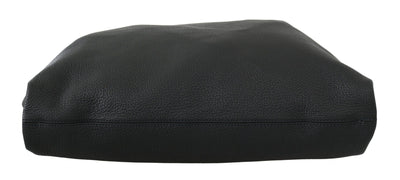 Dolce & Gabbana Schwarze Leder-Reise-Einkaufstasche für das Fitnessstudio #DGFAMILY Tote Bag