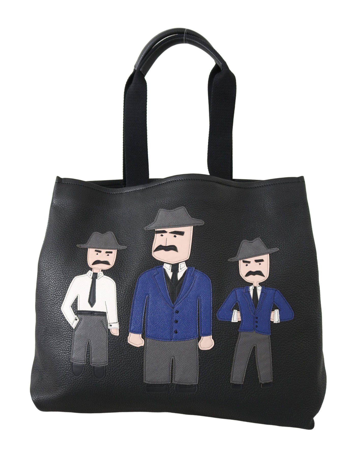 Dolce & Gabbana Schwarze Leder-Reise-Einkaufstasche für das Fitnessstudio #DGFAMILY Tote Bag