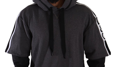 Dolce & Gabbana Grau Schwarz Baumwolle mit Kapuze #DGMILLENNIALS Pullover