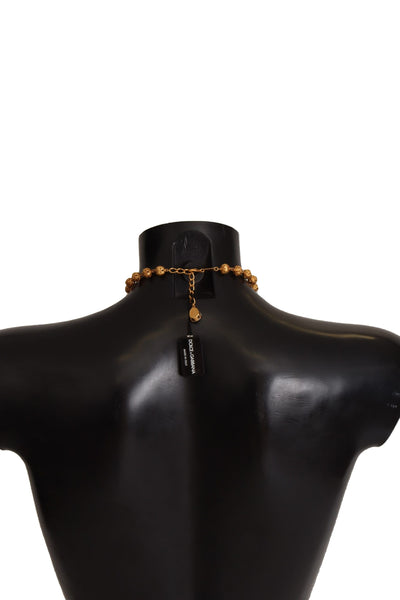 Dolce & Gabbana Goldmessing Carretto Sizilien Statement Kristallkette Halskette
