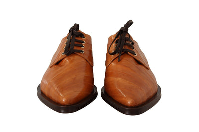 Dolce & Gabbana Braune Aalleder Schnürschuhe Formal