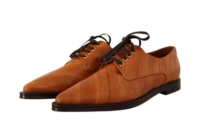 Dolce & Gabbana Braune Aalleder Schnürschuhe Formal