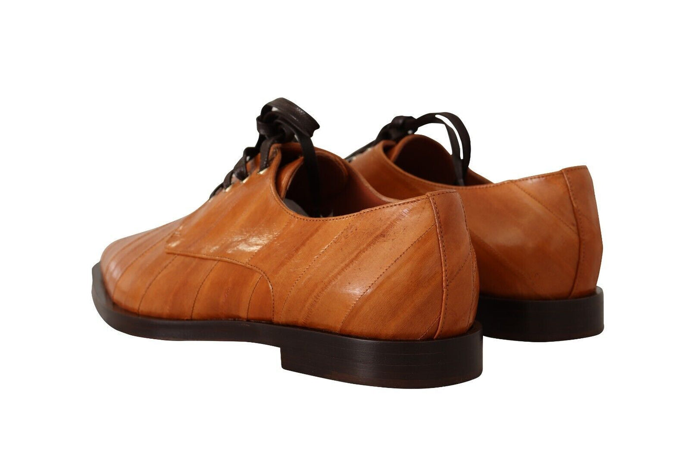 Dolce & Gabbana Braune Aalleder Schnürschuhe Formal
