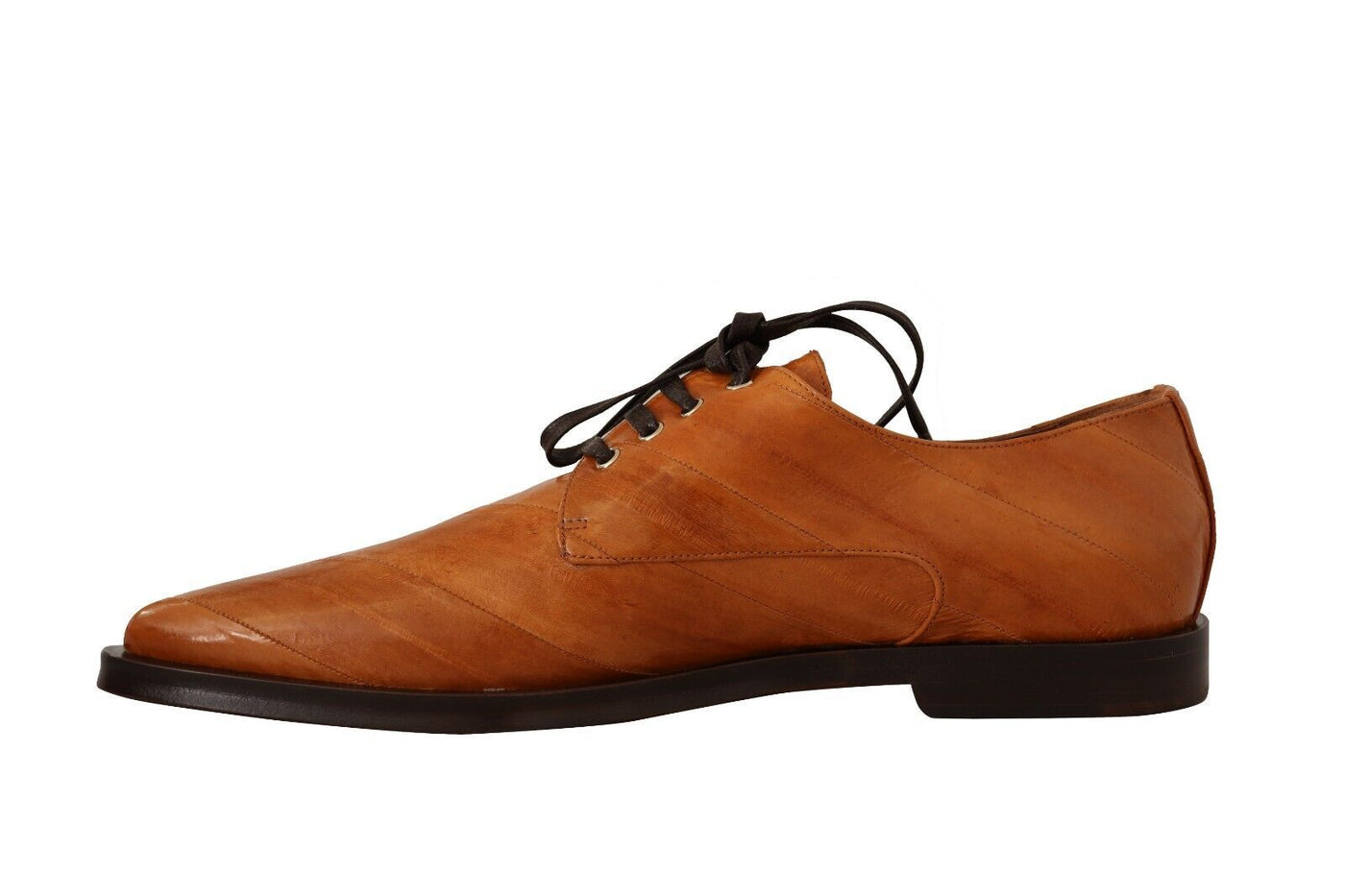 Dolce & Gabbana Braune Aalleder Schnürschuhe Formal